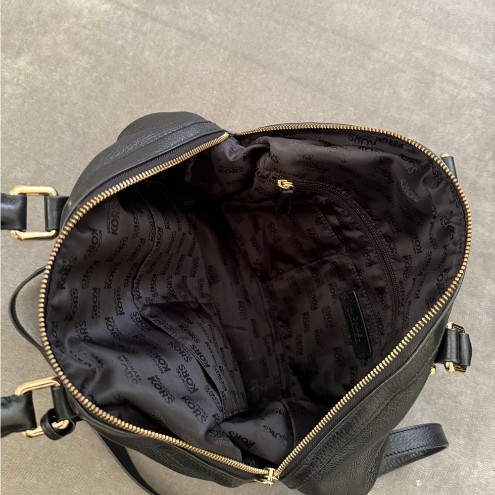 Michael Kors Black Satchel with Gold Accents - Picture 2 of 3
